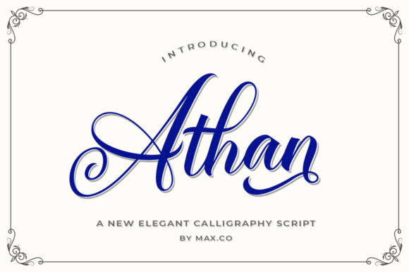Athan Script: A Calligraphy Font for Editorial Design