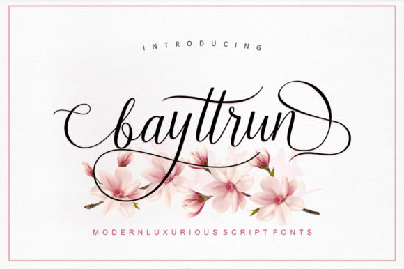 Bayttrun Script: A Modern Typeface for Handmade Product Labels
