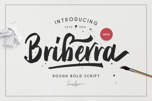 Briberra Script: A Rough Bold Script Font That Commands Attention